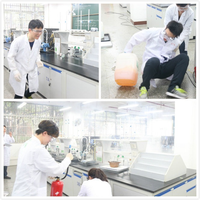 William希尔化学实验室安全突发事件应急处置演练在我院举行